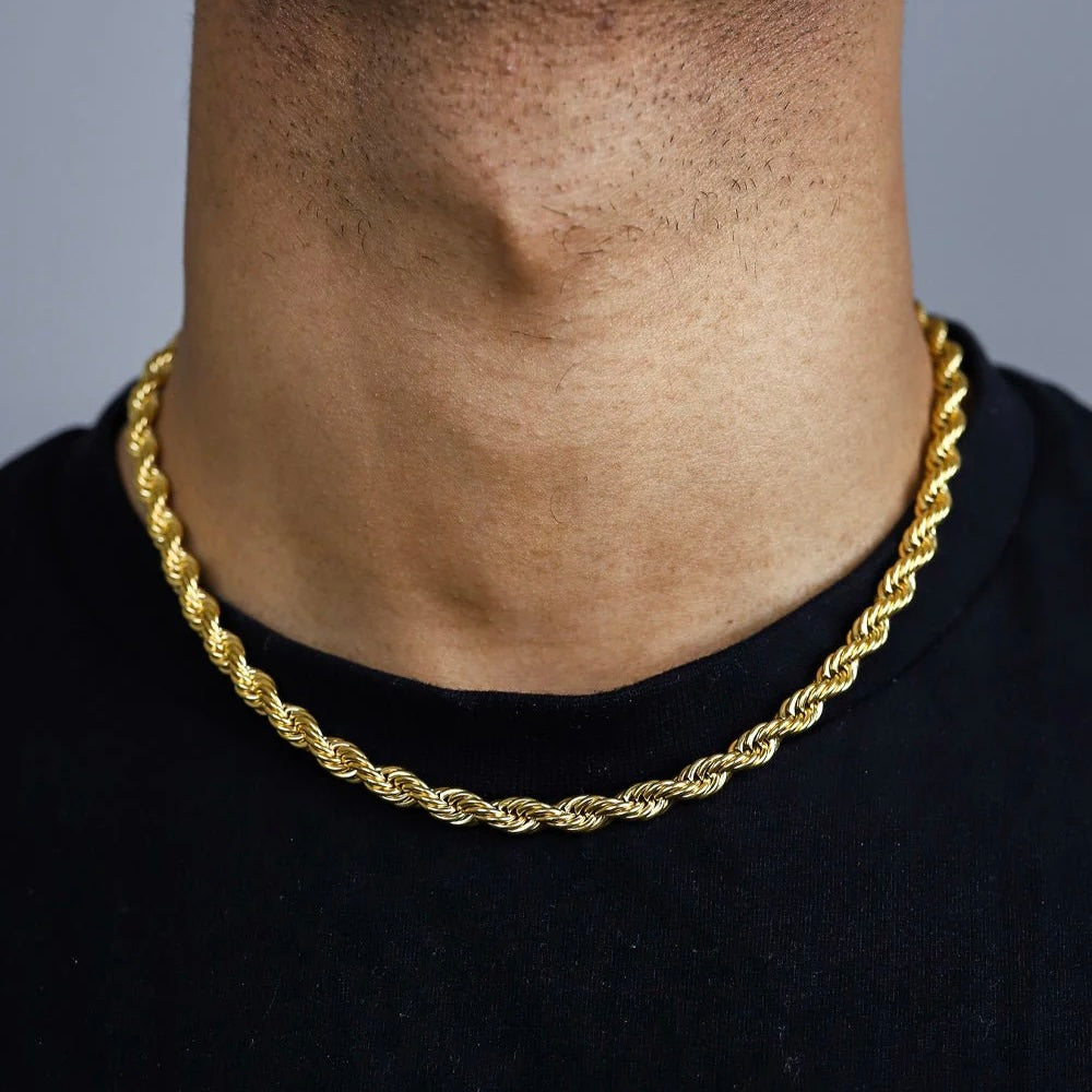 5MM ROPE CHAIN - GOLD – Lobosjewelry