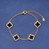 MIDNIGHT CLOVER BRACELET - GOLD PLATED