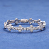 MOISSANITE ROYAL CROSS BRACELET - 925 SILVER - VVS1
