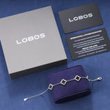 MIDNIGHT CLOVER BRACELET - SILVER PLATED