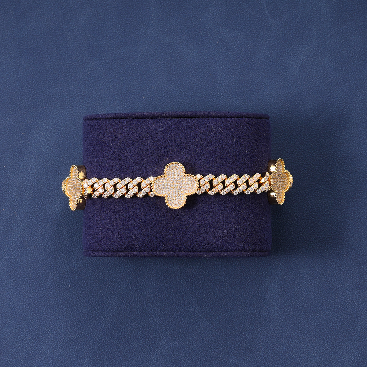 CUBAN CLOVER BRACELET - GOLD PLATED
