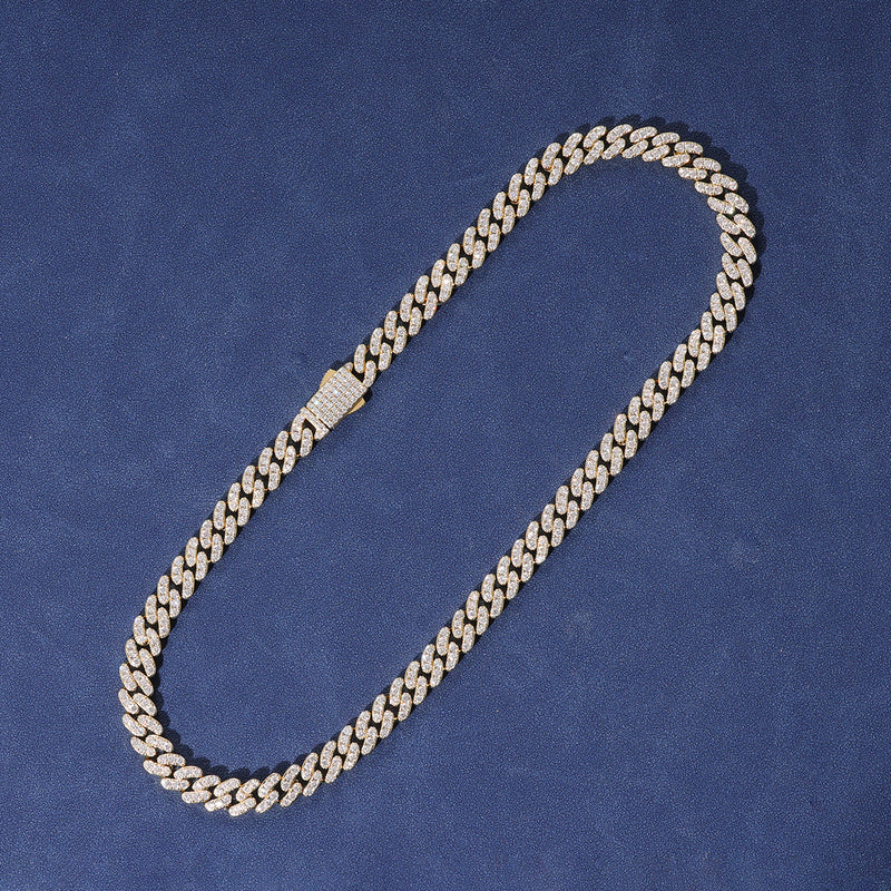 8MM ICED CUBAN CHAIN - GOLD PLATED