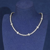 CLOVER LEAF TENNIS CHAIN - SILVER PLATED