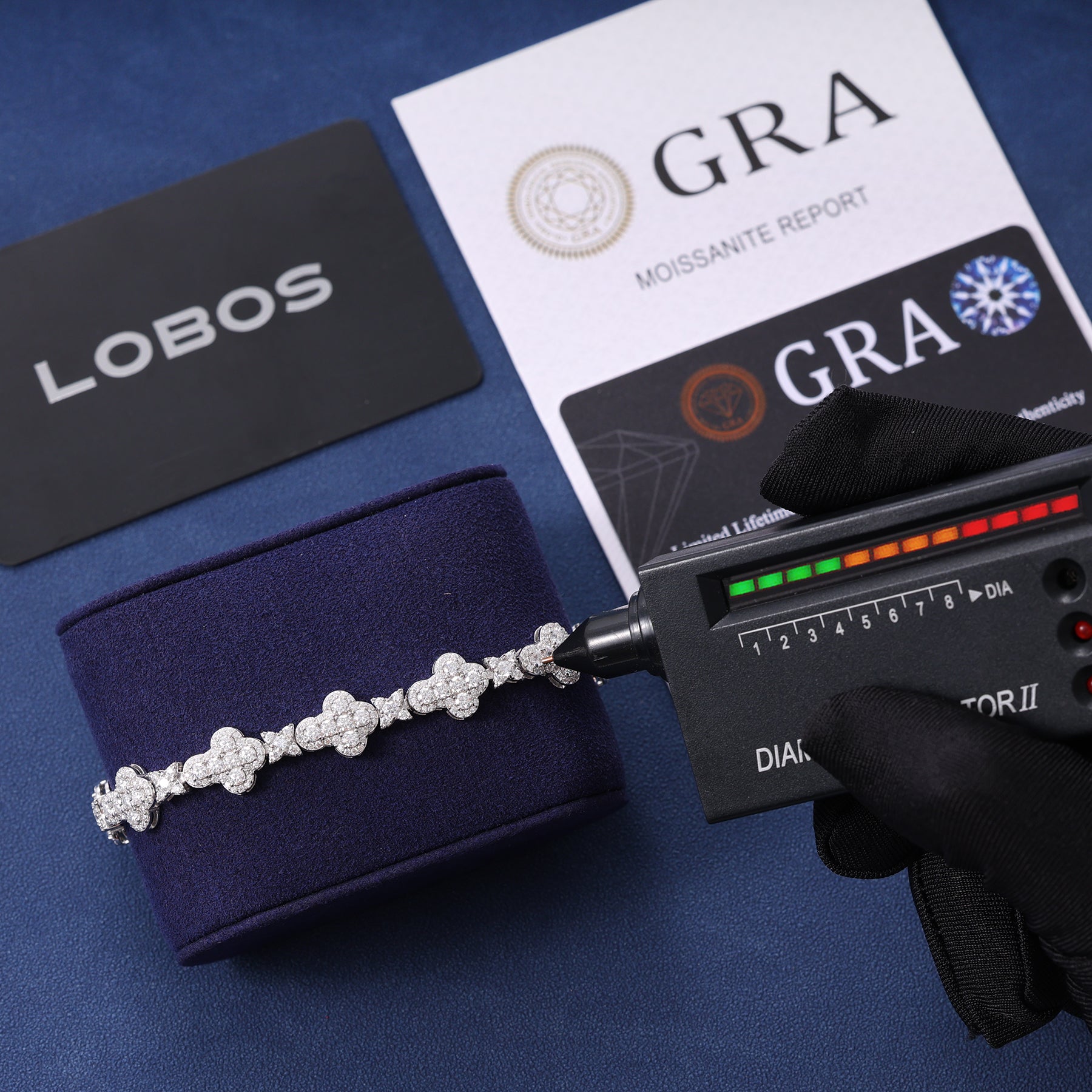 MOISSANITE ROYAL CROSS BRACELET - 925 SILVER - VVS1