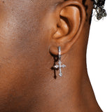 CELTIC CROSS DROP EARRINGS - SILVER PLATED