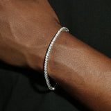 3MM TENNIS BRACELET - SILVER PLATED