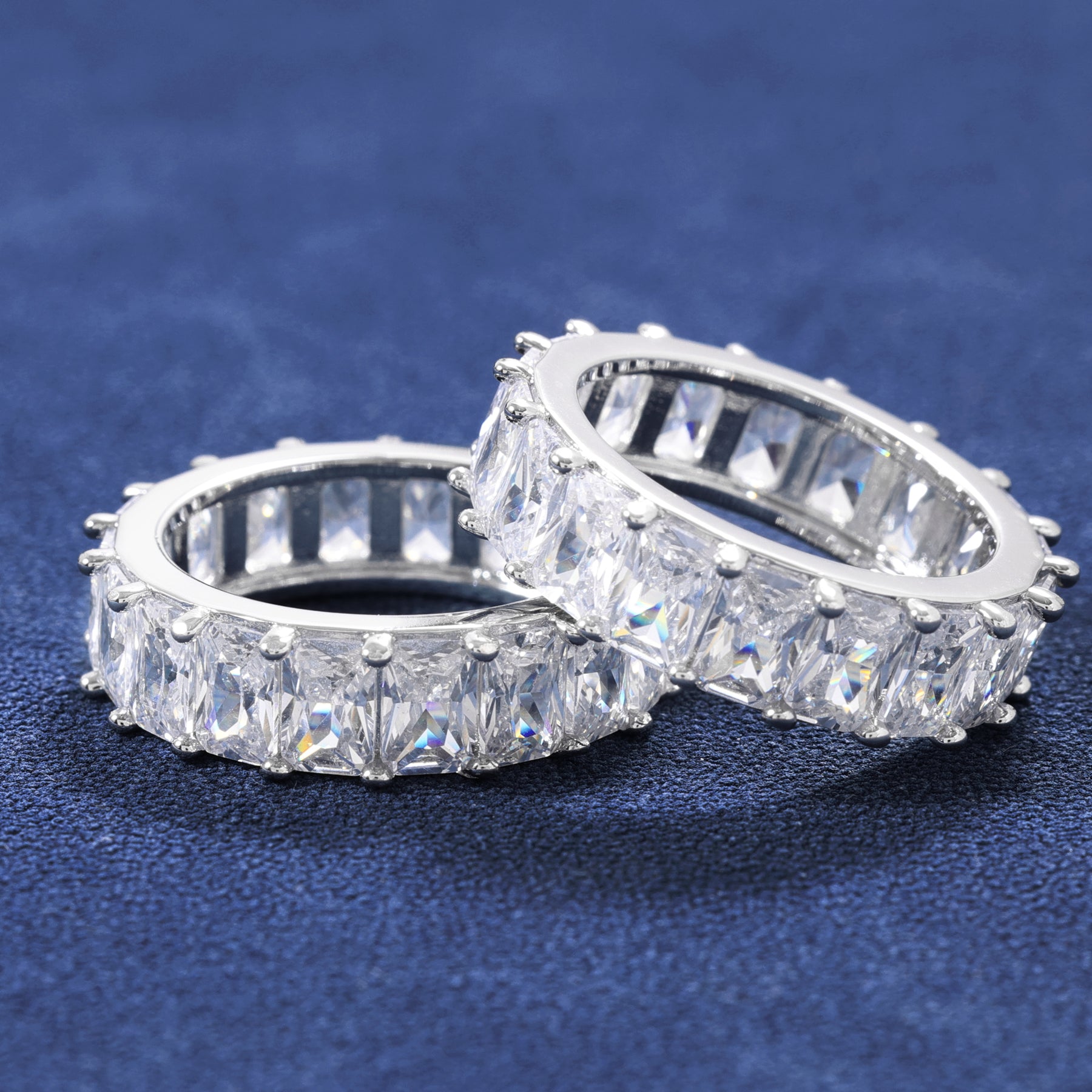 BAGUETTE RING - SILVER PLATED