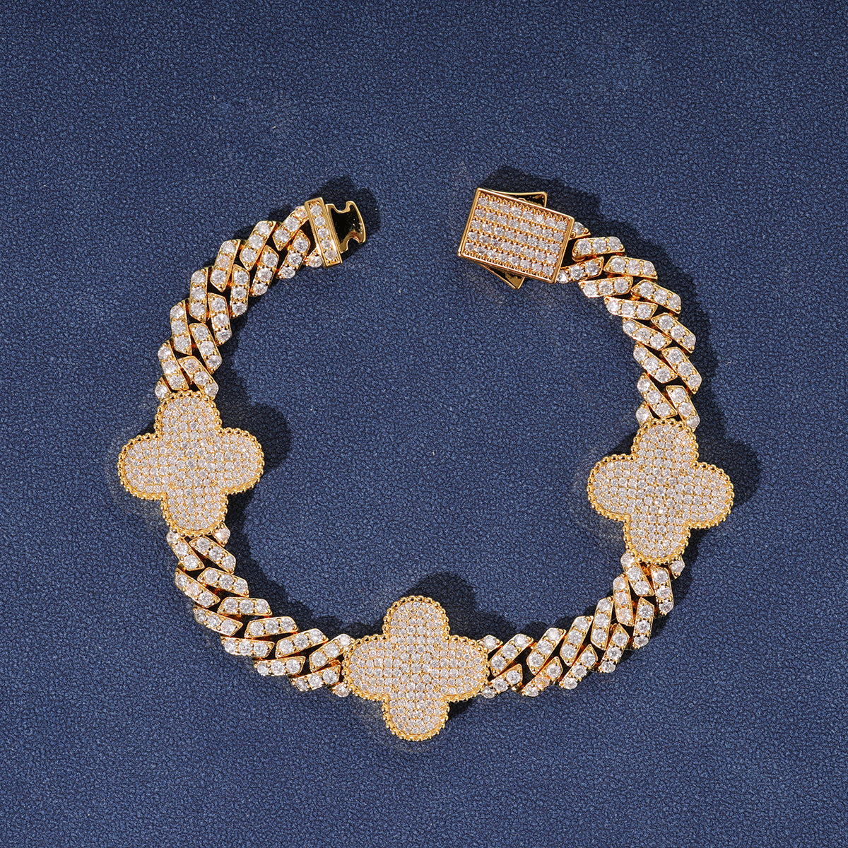 CUBAN CLOVER BRACELET - GOLD PLATED
