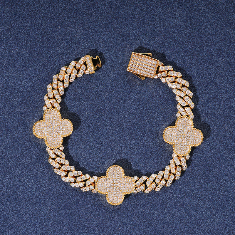 CUBAN CLOVER BRACELET - GOLD PLATED