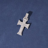 BAGUETTE CROSS PENDANT - SILVER PLATED
