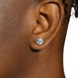 MOISSANITE CUSHION CUT EARRINGS- 925 SILVER - VVS1