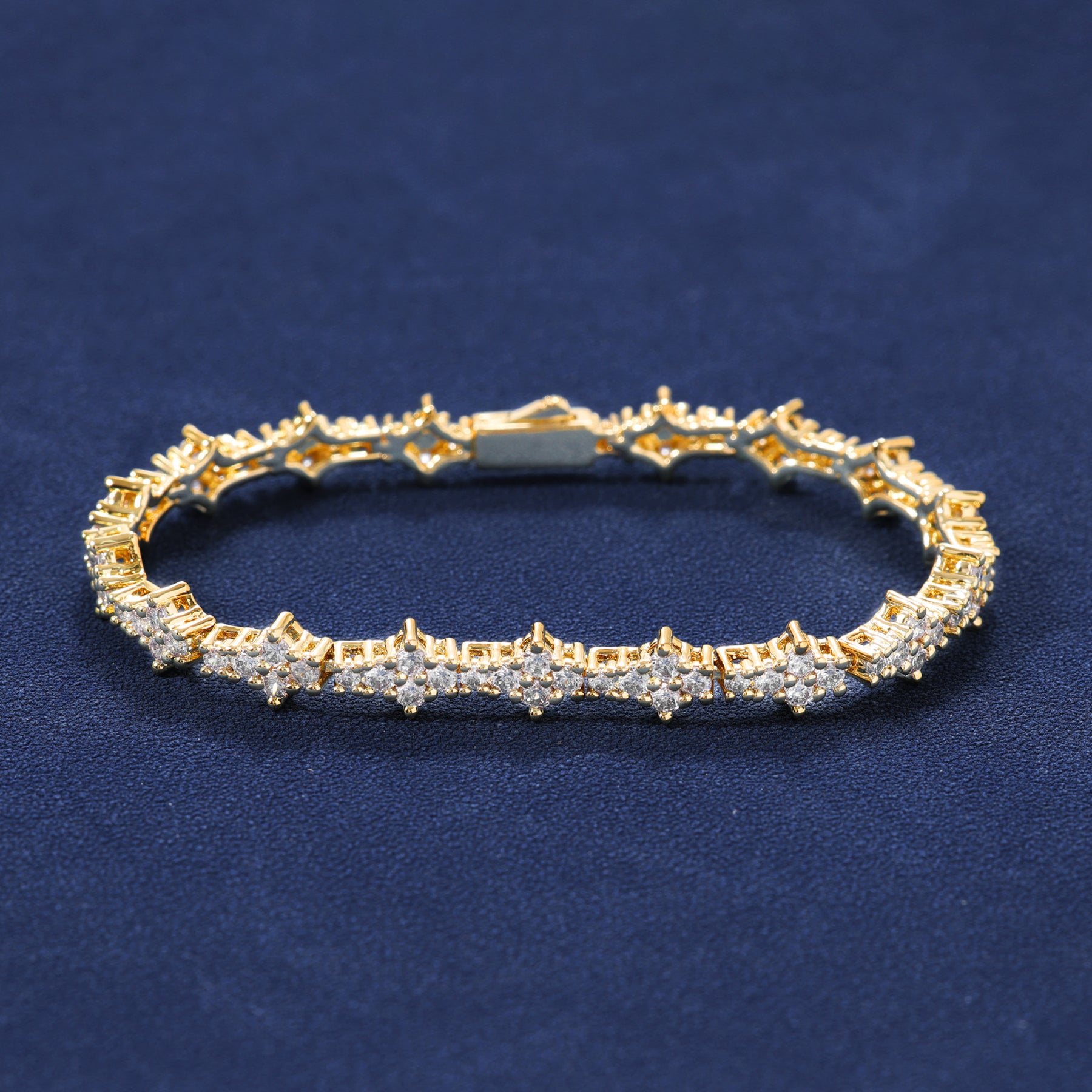 3MM HONEYCOMB BRACELET – GOLD PLATED