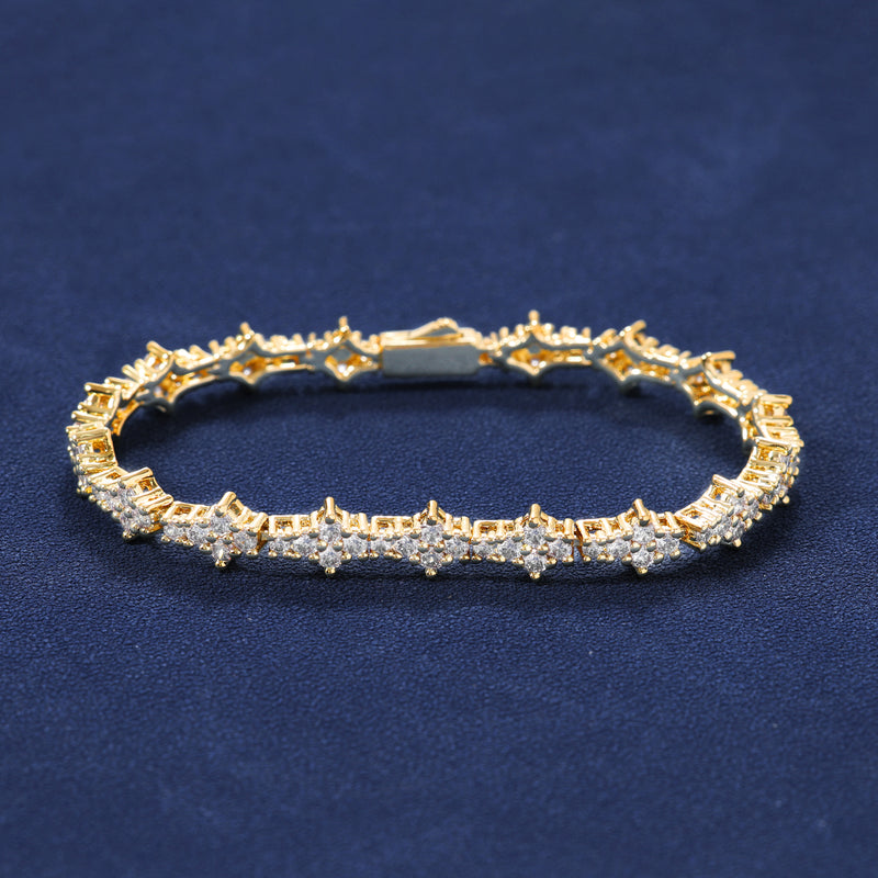 3MM HONEYCOMB BRACELET – GOLD PLATED