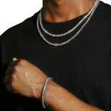 5MM TENNIS CHAIN & BRACELET SET
