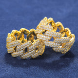 DIAMOND PRONG RING - GOLD PLATED