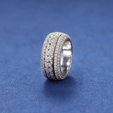 DIAMOND WEAVE RING - SILVER PLATED