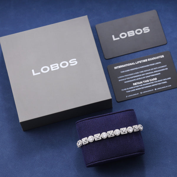 MOISSANITE DUAL SHAPE BRACELET - 925 SILVER - VVS1