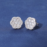MOISSANITE DIAMOND BLOOM STUDS - 925 SILVER - VVS1