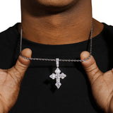 CLUSTERED CROSS PENDANT - SILVER PLATED
