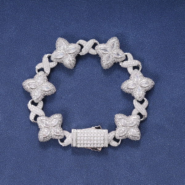 CLEAR CRYSTAL BRACELET – SILVER PLATED