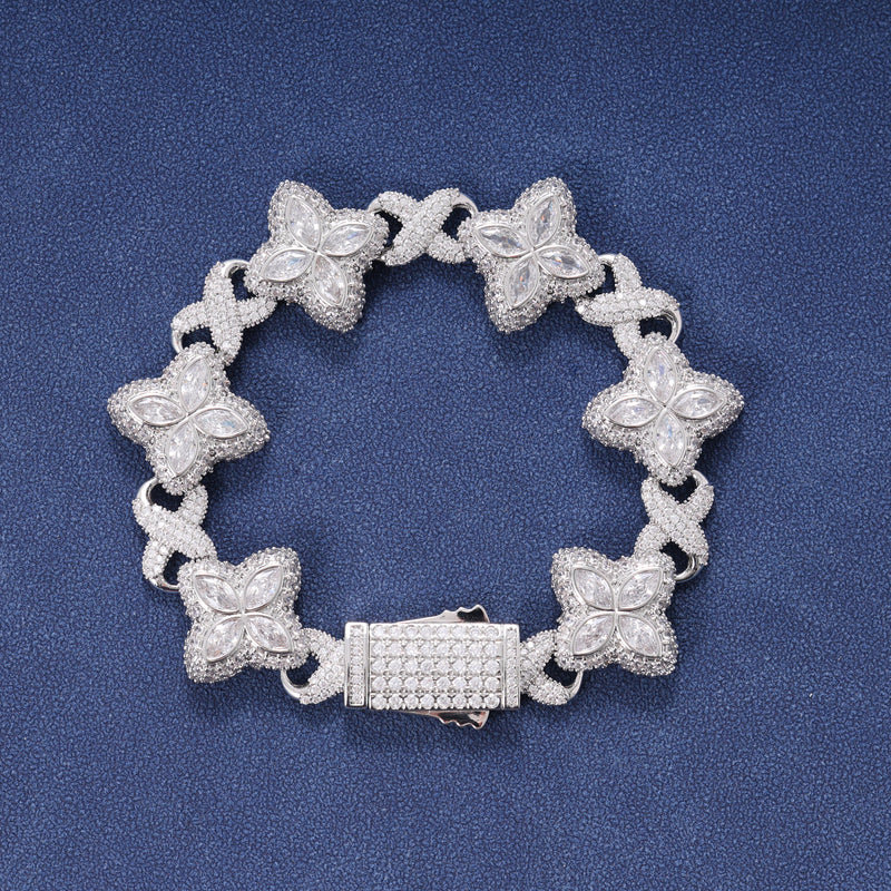 CLEAR CRYSTAL BRACELET – SILVER PLATED