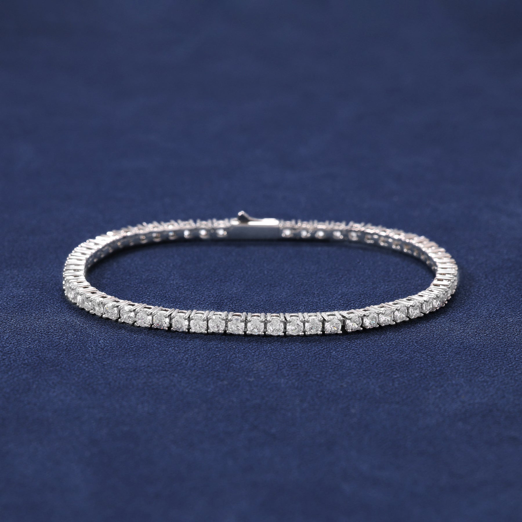 3MM TENNIS BRACELET - SILVER PLATED