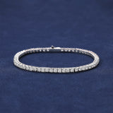 3MM TENNIS BRACELET - SILVER PLATED