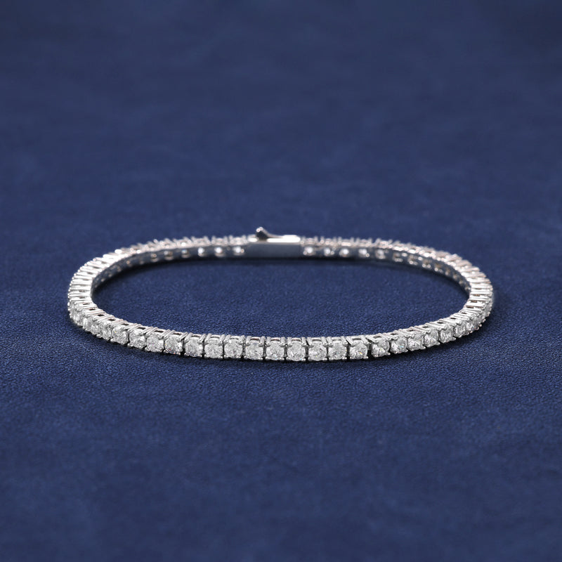 3MM TENNIS BRACELET - SILVER PLATED