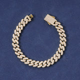 8MM ICED CUBAN BRACELET - GOLD PLATED