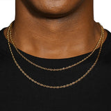 3MM ROPE CHAIN & BRACELET SET - GOLD