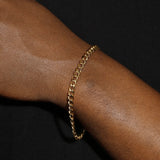 5MM CUBAN CHAIN & BRACELET SET - GOLD