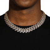 20MM DIAMOND PRONG LINK CHAIN & BRACELET SET - GOLD