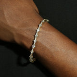 3MM HONEYCOMB CHAIN & BRACELET SET - GOLD
