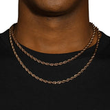 5MM ROPE CHAIN & BRACELET SET - GOLD