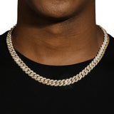 10MM ICED CUBAN LINK CHAIN - GOLD PLATED