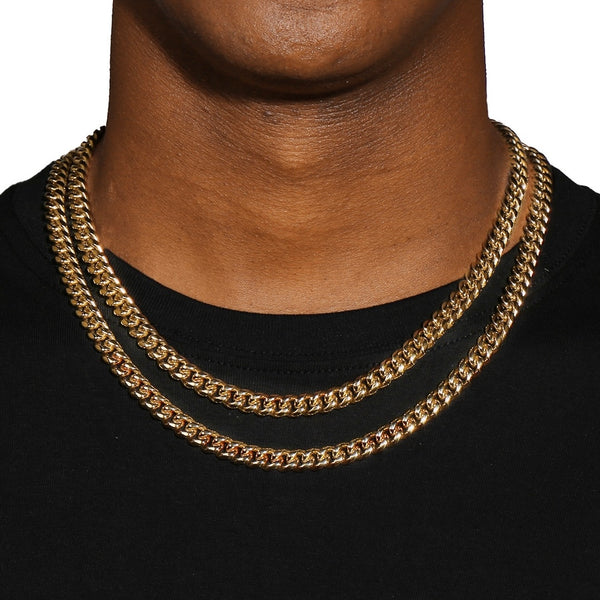 8MM CUBAN LINK CHAIN - GOLD PLATED
