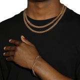 8MM CUBAN LINK BRACELET - GOLD PLATED