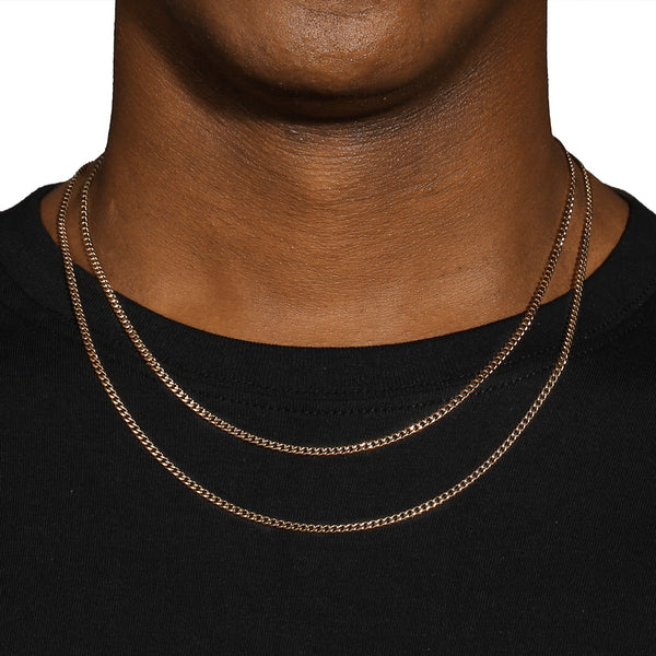 3MM CUBAN CHAIN - GOLD PLATED