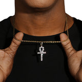 ICED ANKH PENDANT - GOLD PLATED