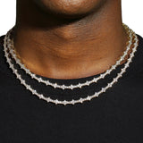 3MM HONEYCOMB CHAIN & BRACELET SET - GOLD