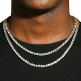 5MM TENNIS CHAIN & BRACELET SET - GOLD
