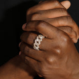 DIAMOND PRONG RING - GOLD PLATED