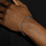 5MM CUBAN BRACELET - SILVER PLATED