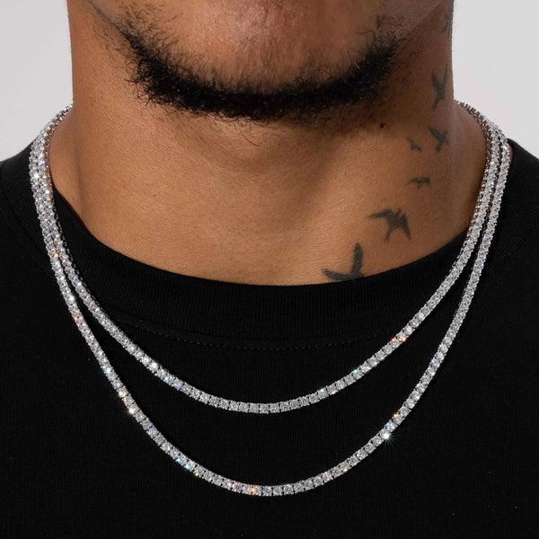 3MM TENNIS CHAIN - SILVER PLATED