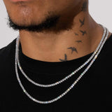 3MM TENNIS CHAIN - SILVER PLATED