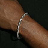 MOISSANITE HONEYCOMB CHAIN & BRACELET SET