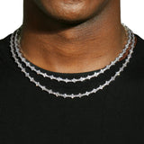 MOISSANITE HONEYCOMB CHAIN & BRACELET SET