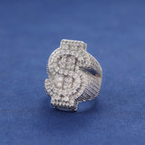 DOLLAR RING - SILVER PLATED