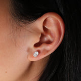 MOISSANITE MEDIUM OVAL STUDS- 925 SILVER - VVS1