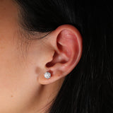 MOISSANITE HEXAGON STUDS - 925 SILVER- VVS1